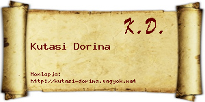 Kutasi Dorina névjegykártya